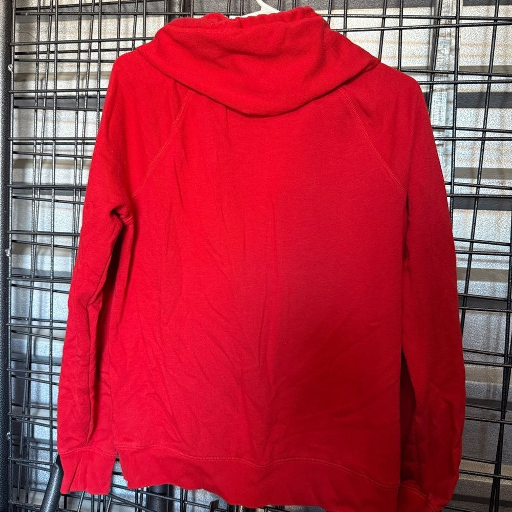 PINK Victoria's Secret Red Hoodie Sweater Cozy Pullover y2k varsity A8 - Picture 6 of 6